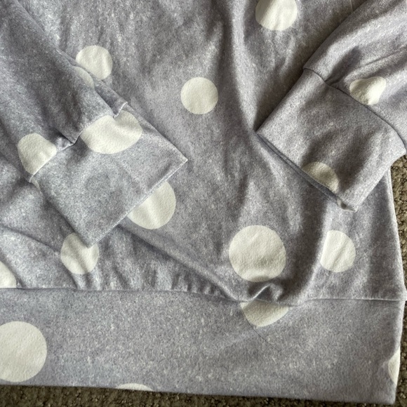 Loungewear Long Sleeve Top Polka Dot Size Medium UNBRANDED - Picture 5 of 5